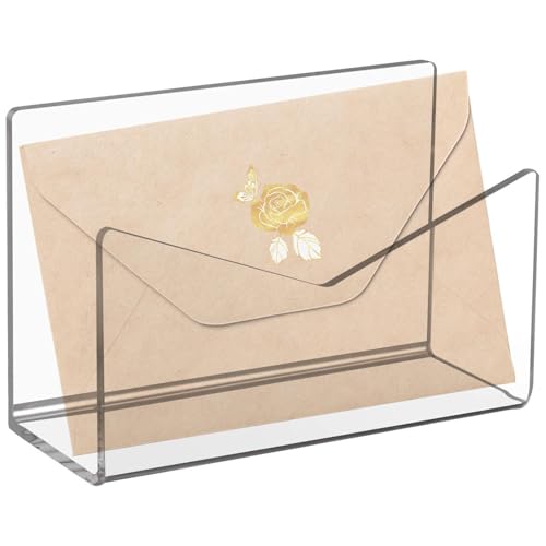 Aktenhalter, Briefhalter, Briefablage aus Acryl, Post-Organizer, Arbeitsplatte, Schriftständer für Schreibtisch, 15,2 x 6,3 x 10,2 cm, Umschlagaufbewahrung, Postsortierständer für Zuhause, Büro Aktenhalter, Briefhalter, Briefablage aus Acryl, Post-Organizer, Arbeitsplatte, Schriftständer für Schreibtisch, 15,2 x 6,3 x 10,2 cm, Umschlagaufbewahrung, Postsortierständer für Zuhause, Büro von Generisch