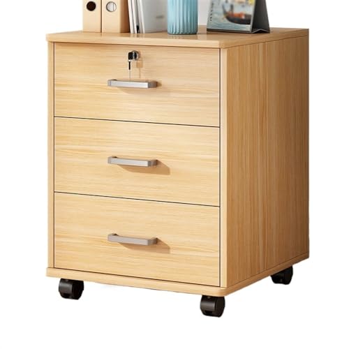 Aktenschrank aus Holz mit Schloss und Rollen – sichere, mobile Aufbewahrung für Büro und kleine Räume Aktenschrank aus Holz mit Schloss und Rollen – sichere, mobile Aufbewahrung für Büro und kleine Räume von Generisch