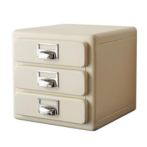 Aktenschrank aus Metall, 3 Schubladen, Schreibtisch-Organizer für A4-Dokumenten- und Schreibwarenaufbewahrung, mit Metallgriff, kompaktes Design (32 x 31 x 35 cm) von Generisch