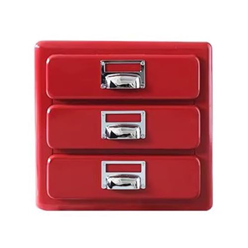 Aktenschrank aus Metall, 3 Schubladen, Schreibtisch-Organizer für A4-Dokumenten- und Schreibwarenaufbewahrung, mit Metallgriff, kompaktes Design (32 x 31 x 35 cm) von Generisch