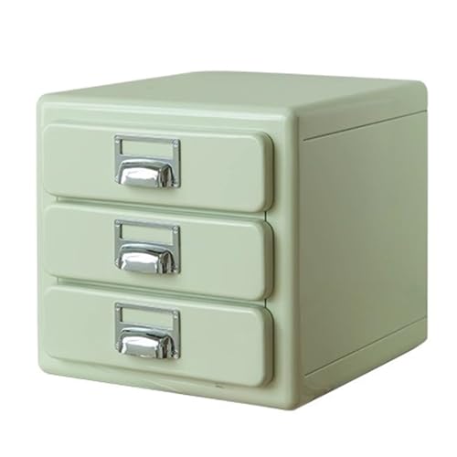 Aktenschrank aus Metall, 3 Schubladen, Schreibtisch-Organizer für A4-Dokumenten- und Schreibwarenaufbewahrung, mit Metallgriff, kompaktes Design (32 x 31 x 35 cm) von Generisch