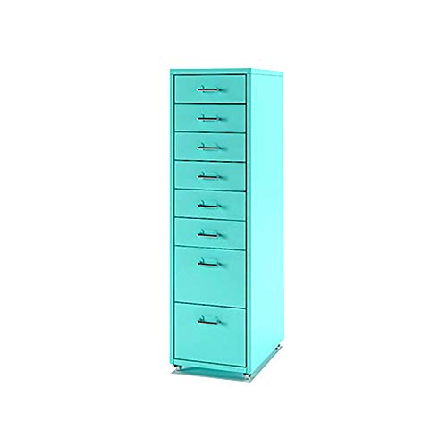 Aktenschrank aus Metall mit Rollen – Büro-Aktenschrank mit 5 Schubladen für bunte Aufbewahrung, leichtgängige Räder, ideal für Büro oder Zuhause von Generisch