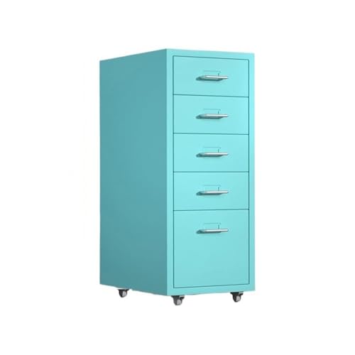 Aktenschrank mit 5 Ebenen, großes Fassungsvermögen, multifunktionaler Büroschrank, verdickter kaltgewalzter Stahl, Blau von Generisch