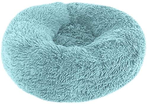 Aldenhoven Goods Hundebett Plüsch 40-120 cm Rund Katzenbett Hundekissen Katzenkissen Donut Hundekörbchen Blitzversand (Türkis, 120 cm) von Generisch