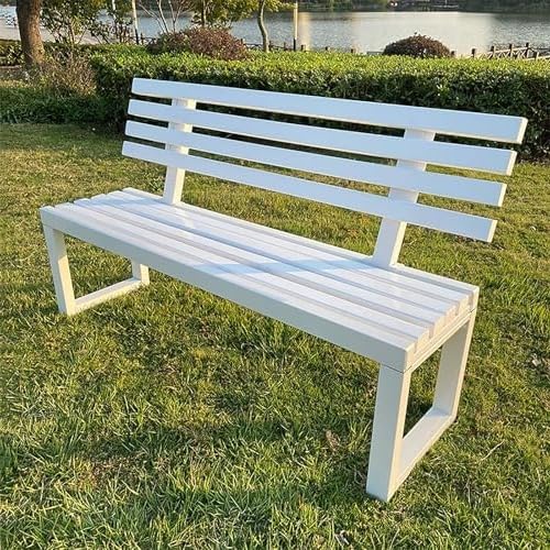 Allwetter-Outdoor-Bank mit Rückenlehne – langlebige wetterfeste Sitzgelegenheit für Garten, Terrasse, Veranda, Park & Hinterhof – bequeme & stilvolle Möbel für das Leben im Freien von Generisch