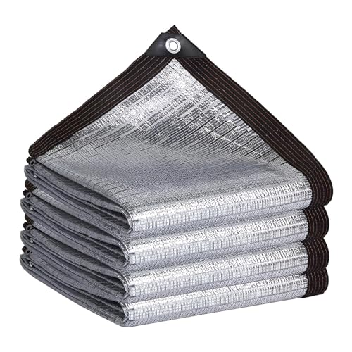Aluminet Reflektierendes Schattennetz für Gewächshaus, Terrasse, Garten, Haustier, Balkon, Auto, Camping, Wärmedämmung, Netzplane, 5 x 15 m von Generisch