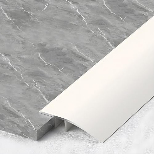 Aluminium-Bodenübergangsstreifen, 0,9m x 10cm Übergangsprofil mit Höhenausgleich 0.8-3.5 cm, Bodenübergangsleiste für Laminat, Fliesen, Holz, Türschwellenrampe(Apricot Gray,7cm(W)) von Generisch