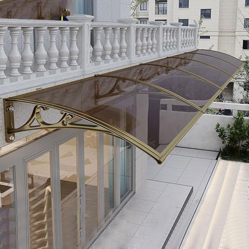 Aluminium Fenstermarkisen für Türen - UV- & Regenschutz Polycarbonat Überdachung - Außenmarkise für Eingang Balkon Garage - Wetterfestes Design Aluminium Fenstermarkisen für Türen - UV- & Regenschutz Polycarbonat Überdachung - Außenmarkise für Eingang Balkon Garage - Wetterfestes Design von Generisch