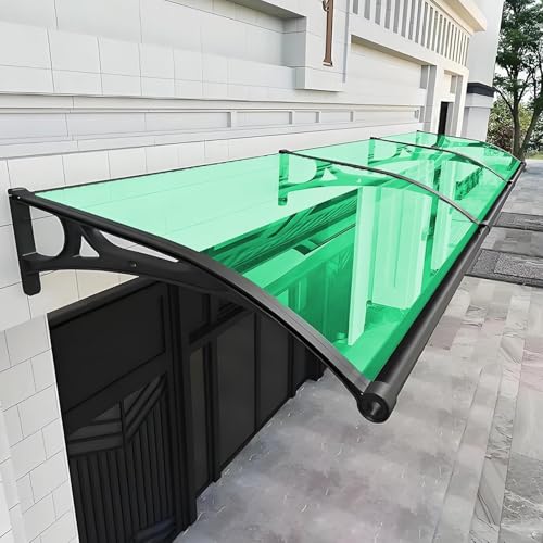 Aluminium Haustürvordach Balkonmarkise mit Stütze Transparentes Polycarbonat-Bogendach Wetterfester Regen- und Schneeschutz für Hauseingang Aluminium Haustürvordach Balkonmarkise mit Stütze Transparentes Polycarbonat-Bogendach Wetterfester Regen- und Schneeschutz für Hauseingang von Generisch