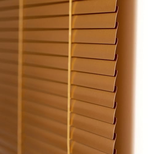 Aluminium Jalousie Venetian Blind Alu Jalousie Sichtschutz Sonnenschutz Alujalousie Schalusie Jalousette Fenster Rollo Montage 25cm 30cm 60cm 90cm 120cm 135cm 150cm 160cm(Gold) von Generisch