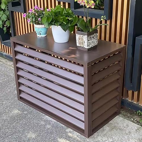 Aluminium-Klimaanlagenabdeckung und Wärmepumpenschutz, zentraler AC-Schild, stilvolles Mülleimergehäuse und Blumenständer für Outdoor-Dekoration Aluminium-Klimaanlagenabdeckung und Wärmepumpenschutz, zentraler AC-Schild, stilvolles Mülleimergehäuse und Blumenständer für Outdoor-Dekoration von Generisch