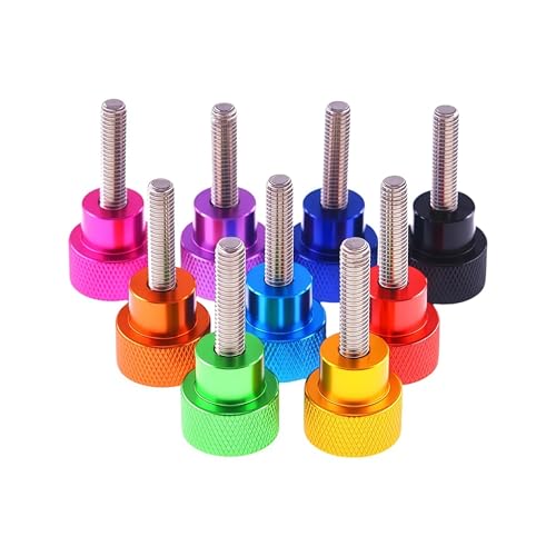 Aluminium-Rändelschrauben mit 6#-32 UNC-Gewinde – bunter Rändelkopf, SUS304 SS, handfest, kompatibel mit Kamerastativen(Royal Blue,36mm (2Pcs)) von Generisch