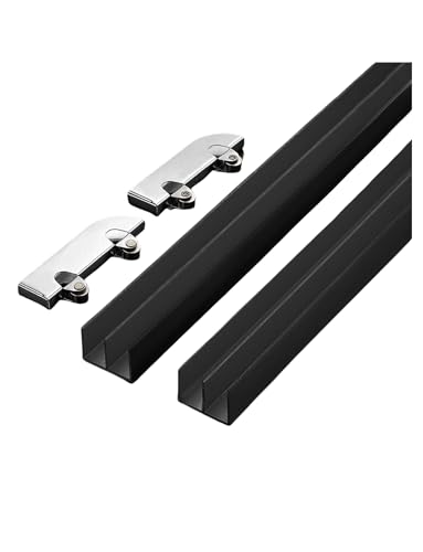 Aluminium-Schiebetürschiene – Doppelk-Kit für reibungsloses Gleiten und einfache Installation in Vitrinen und Vitrinen von Generisch