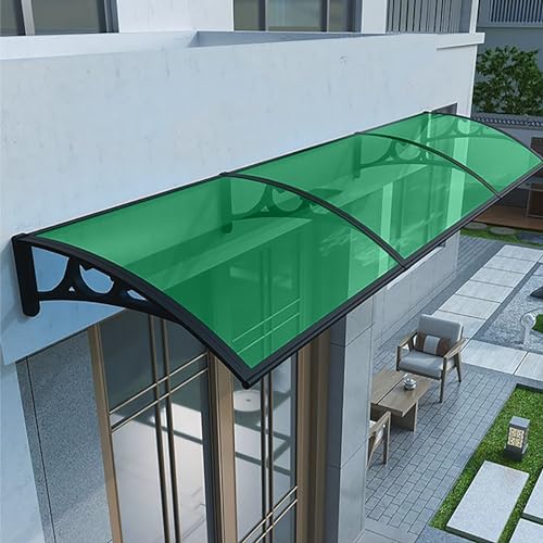 Aluminium Terrassenüberdachung für Außentür, UV- & Regenschutz, erweiterbar & anpassbar, 120 x 380 cm, langlebiger Wetterschutz, perfekt für den Hauseingang von Generisch