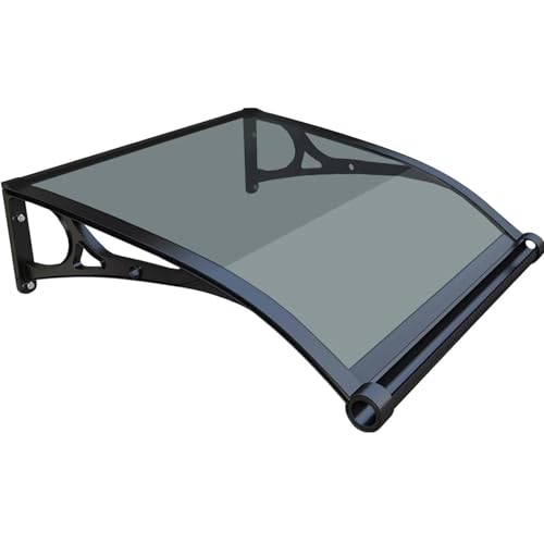 Aluminium-Türmarkise mit Drainage, Außenfenster und Türüberstand, stilvolle Terrassenabdeckung für den Vordereingang, Grau, 100 x 300 cm Aluminium-Türmarkise mit Drainage, Außenfenster und Türüberstand, stilvolle Terrassenabdeckung für den Vordereingang, Grau, 100 x 300 cm von Generisch