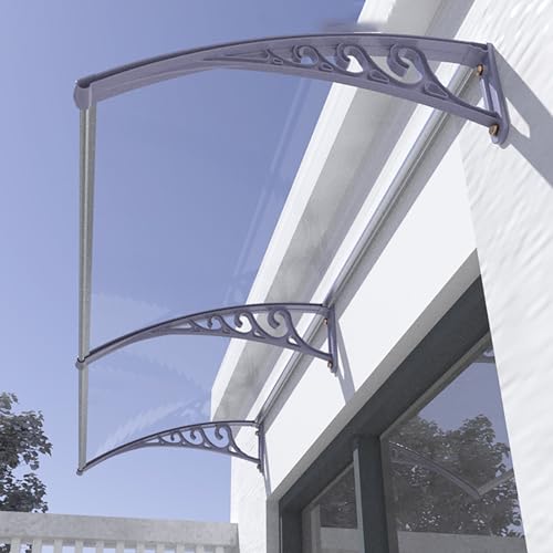 Aluminium Türvordach Markise Polycarbonat Regen- & Schneeschutz Outdoor Fensterschutz Terrasse Weiß Jalousie Abdeckung 80x200 cm Wetterbeständig Außenunterstand Aluminium Türvordach Markise Polycarbonat Regen- & Schneeschutz Outdoor Fensterschutz Terrasse Weiß Jalousie Abdeckung 80x200 cm Wetterbeständig Außenunterstand von Generisch