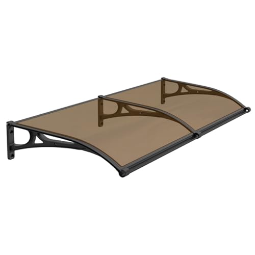 Aluminium Türvordach Markise für Terrassen Wetterbeständiger Outdoor-Schattenspender Polycarbonat Regen- & UV-Schutz Stilvolle Übertürabdeckung für Eingänge Große Spüle Markise von Generisch