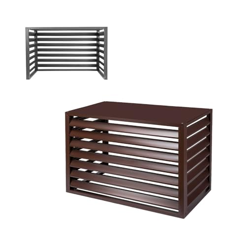 Aluminium für Klimaanlagen, Poolausrüstung, Abdeckung im Freien, wetterfeste AC-Einheit, Unterstand (Braun, 100 x 50 x 70 cm) von Generisch