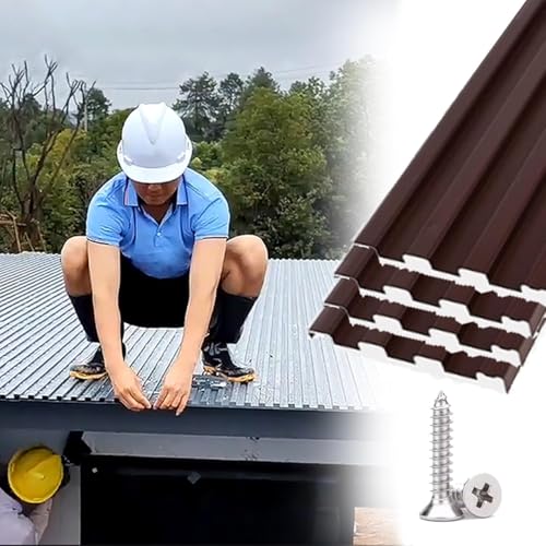 Aluminiumblech-Dachplatten mit Schrauben, robuste Dachverkleidung für den Außenbereich, pulverbeschichteter Stahl für Terrasse und Gewächshaus von Generisch