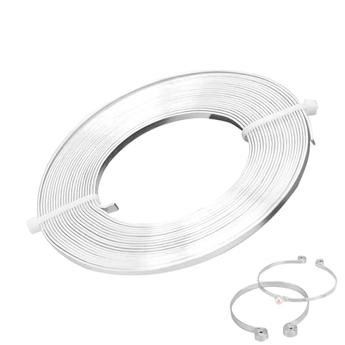 Aluminiumdraht - Flexibler Flacher Bunter Aluminium Basteldraht - Für Handwerk Gartenarbeit Modellbau Wohnaccessoires Häkeln Elektriker von Generisch