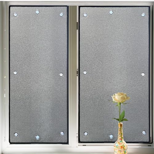 Aluminiumfolie Isolierfolie - Reflektierende Fensterfolie, Sonnenblock-Aufkleber, Anti-UV-Wärmeregulierung für Zuhause & Büro - Sichtschutz Verdunkelung Glasfolie von Generisch