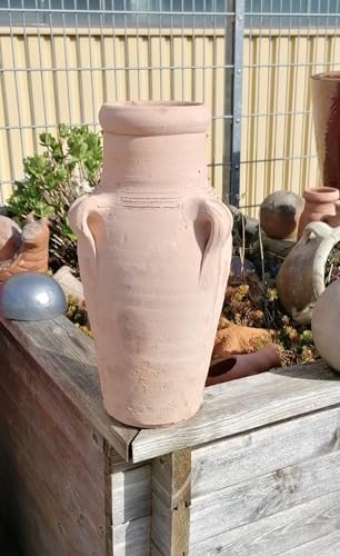 Rötliche Amphore ca. 40 cm hoch aus Terracotta Vase Krug Terrakotta Garten von Generisch