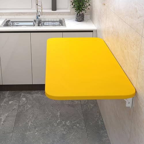 An der Wand montierter Klappschreibtisch, klappbare, an der Wand montierte Werkbank, schwebender Schreibtisch aus Holz, klappbarer Klapptisch, platzsparend, einfach zu montieren, für Arbeits von Generisch