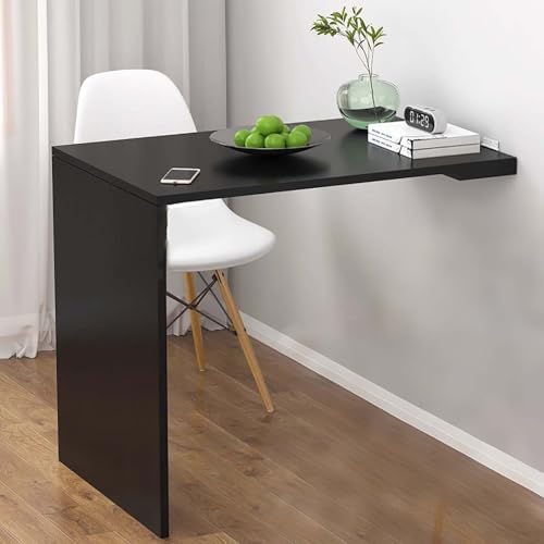 An der Wand montierter Klapptisch, zusammenklappbarer Arbeitsplatz, hochklappbarer Esstisch, Klappschreibtisch mit Stützbeinen, platzsparend für Esszimmer oder Home-Office-Deko von Generisch