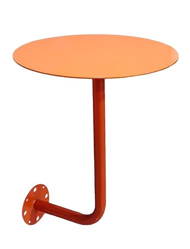 An der Wand montierter Stehtisch, kleiner Beistelltisch mit schmiedeeiserner Metallplatte, L-förmiger Couchtisch, runder Pub-Tisch an der Wand, kleiner Wandschreibtisch for das Café-Büro(Orange,15.7in An der Wand montierter Stehtisch, kleiner Beistelltisch mit schmiedeeiserner Metallplatte, L-förmiger Couchtisch, runder Pub-Tisch an der Wand, kleiner Wandschreibtisch for das Café-Büro(Orange,15.7in von Generisch