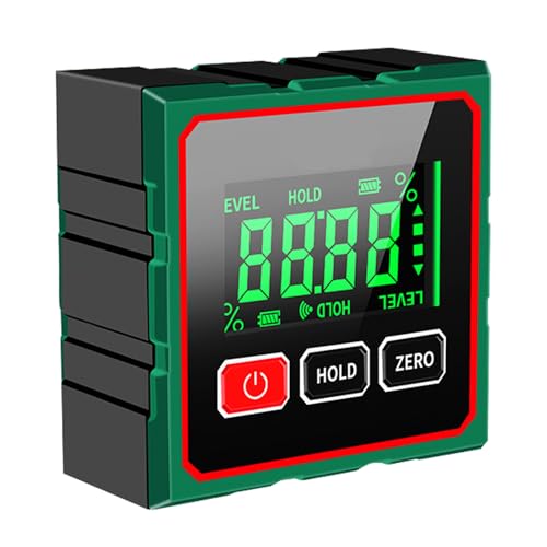 Angle Finder Tool – Aluminum Alloy Shell, 0.1° Resolution, Cube Inclinometer | Digital Measuring Instrument With Magnetic Base For Precise Angle & Level Measurement von Generisch