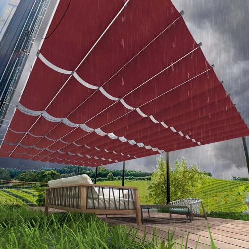 Anpassbare einziehbare Wellenmarkise - UV & Wetterfest Sonnenschutz Abdeckung für Balkon Garten & Pergola - Ohne Bohren Reißfest mit Ösen & Seil Anpassbare einziehbare Wellenmarkise - UV & Wetterfest Sonnenschutz Abdeckung für Balkon Garten & Pergola - Ohne Bohren Reißfest mit Ösen & Seil von Generisch