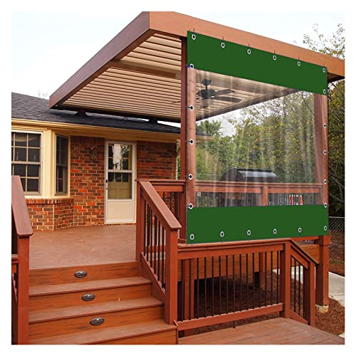 Anpassbare transparente PVC-Planen für Pergola- und Terrassenteiler, Außenvorhänge, wasserdicht, Vordach, Grün 2,5 x 2,5 m Anpassbare transparente PVC-Planen für Pergola- und Terrassenteiler, Außenvorhänge, wasserdicht, Vordach, Grün 2,5 x 2,5 m von Generisch