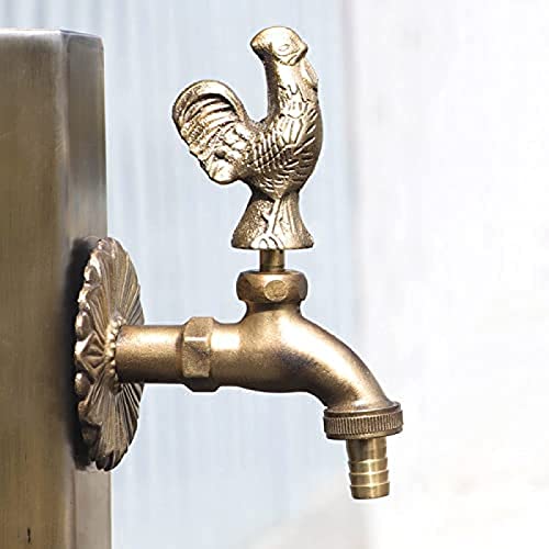 Antike Kupfer Garten Wasserhahn Dekorative Wasserhahn für Haustiere Waschmaschine Mop Outdoor Balkon & Terrasse Retro Bewässerung Schlauchverbinder von Generisch