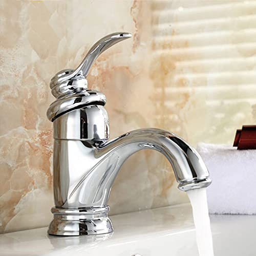 Antike Messing Badezimmer Wasserhahn Chrom Spültischarmatur Stilvolle Waschtischarmatur mit Einhandgriff Moderne Küchenspüle Mischbatterie Langlebiger Wasserhahn für Zuhause Antike Messing Badezimmer Wasserhahn Chrom Spültischarmatur Stilvolle Waschtischarmatur mit Einhandgriff Moderne Küchenspüle Mischbatterie Langlebiger Wasserhahn für Zuhause von Generisch