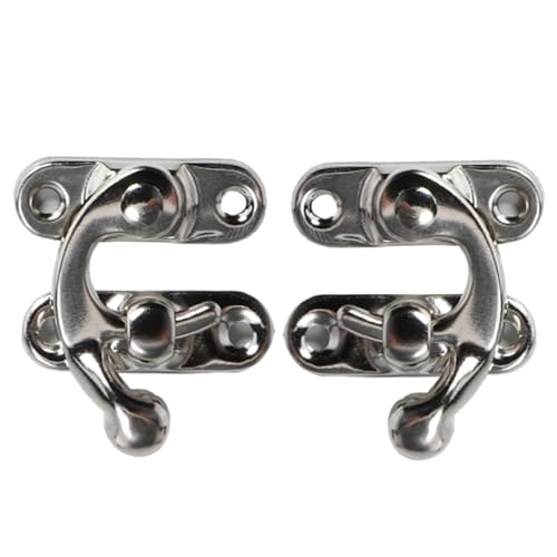 Antike Rechte Latch -Haken - 2pcs Swing Arm Clasp Latch | Retro -Schnalle -Sperrhaken, Retro Antique Box Trigger Latch Lock | Vintage -Stil Linker Und Rechter Hakenriegel Für Schmuckschachtel, Toolbox von Generisch