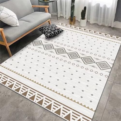 Antirutsch Teppich Helle Farbe geometrischen Druck Design Sofa kann angepasst Werden Waschbare+Teppiche Grau Hallenteppich Waschbar In Waschmaschine 200X300CM von Generisch