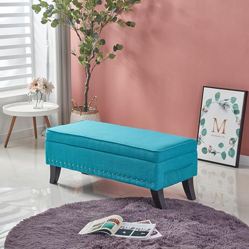 Apricot Yellow Storage Bench Ottomane with Cushion for Entryway and B Small End of Bed Bench Apricot Yellow Storage Bench Ottomane with Cushion for Entryway and B Small End of Bed Bench von Generisch