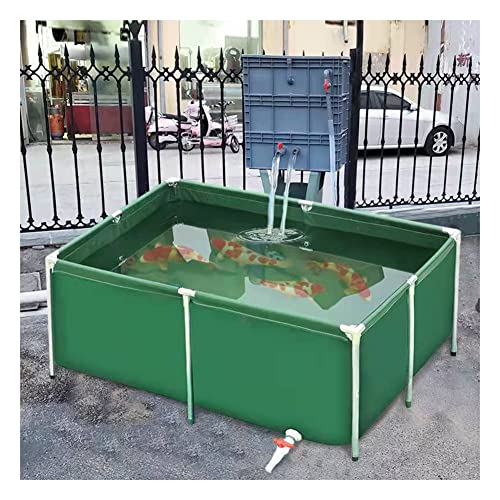 Aquakultur, PVC-Canvas-Fischteich mit Stahlrahmen, großer temporärer Wassertank für Kinder, Schwimmen, multifunktionaler Zisterne mit Ablassventil, langlebiger Außenpool Aquakultur, PVC-Canvas-Fischteich mit Stahlrahmen, großer temporärer Wassertank für Kinder, Schwimmen, multifunktionaler Zisterne mit Ablassventil, langlebiger Außenpool von Generisch