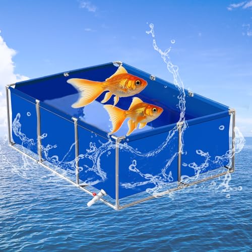 Aquakultur-Wassertank - Großer rechteckiger Poolrahmen für Fische und Schildkröten, temporäre Wasserspeicherlösung, langlebiges Design von Generisch