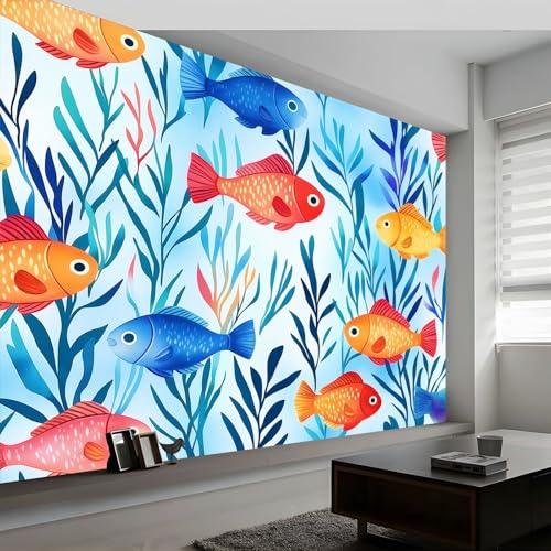Aquarellpflanzen Fototapete 400 x 280 cm Wandtapete Poster-Tapete, Blattfisch Wanddeko Design Wand Dekoration Wohnzimmer Schlafzimmer Büro Flur Fototapete Aquarellpflanzen Fototapete 400 x 280 cm Wandtapete Poster-Tapete, Blattfisch Wanddeko Design Wand Dekoration Wohnzimmer Schlafzimmer Büro Flur Fototapete von Generisch