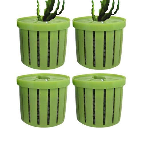 Aquarienpflanzenhalter - 4er Set Aquarium Pothos Halter - Poröser Kleine Deko für Aquarium Teich Wand Eckregal von Generisch