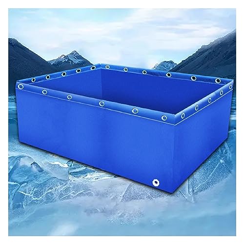 Aquarium-Pool, temporäres Haltebecken mit Ablassventil, 0,5 mm PVC-Canvas-Wasserspeicherpool für Salzwasserfische, Koi, Schildkröten, Schwimmen (0,6 x 0,6 x 1 m) von Generisch