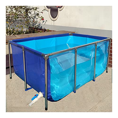 Aquarium Pool Teich Groß Indoor Freistehendes Aquarium Flexible PVC Leinwand Teichfolien mit Stahlrahmen Sichtfeld Zuchtwassertank für Koi Goldfisch Outdoor Fischteich Aquarium Pool Teich Groß Indoor Freistehendes Aquarium Flexible PVC Leinwand Teichfolien mit Stahlrahmen Sichtfeld Zuchtwassertank für Koi Goldfisch Outdoor Fischteich von Generisch