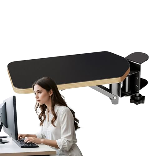 Armlehne, Holztischverlängerung, 1,2 cm, drehbar, faltbar, gepolsterte Armlehne, ergonomische Handgelenk- und Ellenbogenstütze für Computer, Flugzeug, Studio oder Desktop, verstellbares Design von Generisch