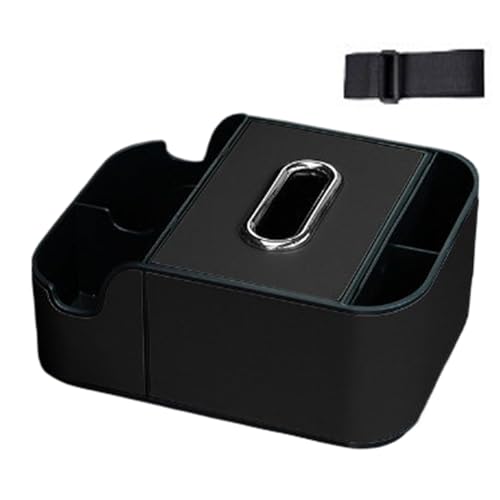Armlehre Aufbewahrungsbox - Armlehnen -Organisator vorne mit Tassenhaltern und Gewebe | PU Leder Arm Ruhestexte, Konsolenbehälter zum Halten von Getränken kleine Gegenstände im Auto, 22x17x9cm von Generisch