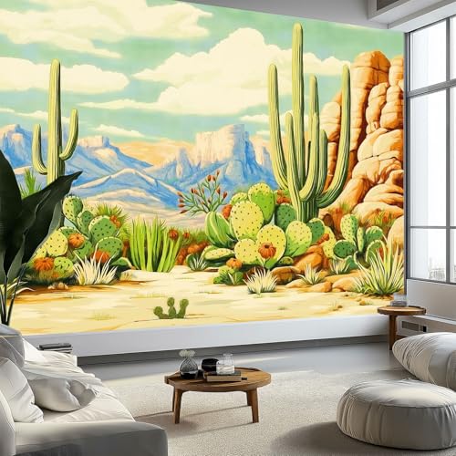 Art Fototapete Kakteen Felsen, Hochwertige Vlies Tapeten Wandtapete - Wüstenlandschaft Mustertapete B400 x H280 cm für Wohnzimmer Schlafzimmer Kinderzimmer Küche Wand Dekoration Art Fototapete Kakteen Felsen, Hochwertige Vlies Tapeten Wandtapete - Wüstenlandschaft Mustertapete B400 x H280 cm für Wohnzimmer Schlafzimmer Kinderzimmer Küche Wand Dekoration von Generisch
