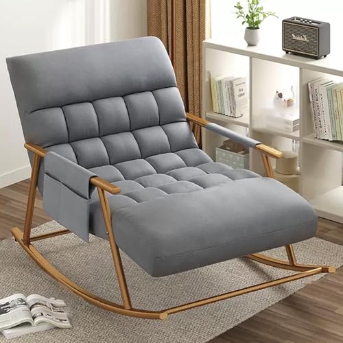 Atmungsaktiver Schaukelstuhl - Moderne Zero Gravity Gartenliege mit weichem Kissen und verstellbaren Armlehnen für Schlafzimmer und Wohnzimmer von Generisch