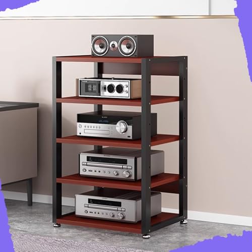 Audio Component Rack Heavy Duty AV Media Stand for HiFi Amplifier and Stereo Receiver - Space-Saving Multi-Tier Design von Generisch