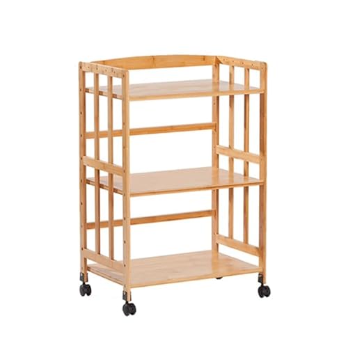 Audio-Regal aus Holz, 3-stöckig, AV-Media-Ständer, Eckregal für Plattenspieler und Stereo-Konsole, bodenstehend, Komponententurm für Wohnzimmer (80 cm breit) von Generisch