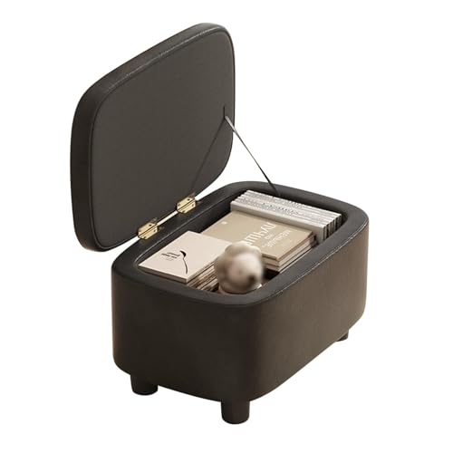 Aufbewahrung Fußstütze Ottomane - Leder Gepolsterter Pouf Hocker für Wohnzimmer Multifunktionale Spielzeugkiste Aufbewahrung Fußstütze Ottomane - Leder Gepolsterter Pouf Hocker für Wohnzimmer Multifunktionale Spielzeugkiste von Generisch